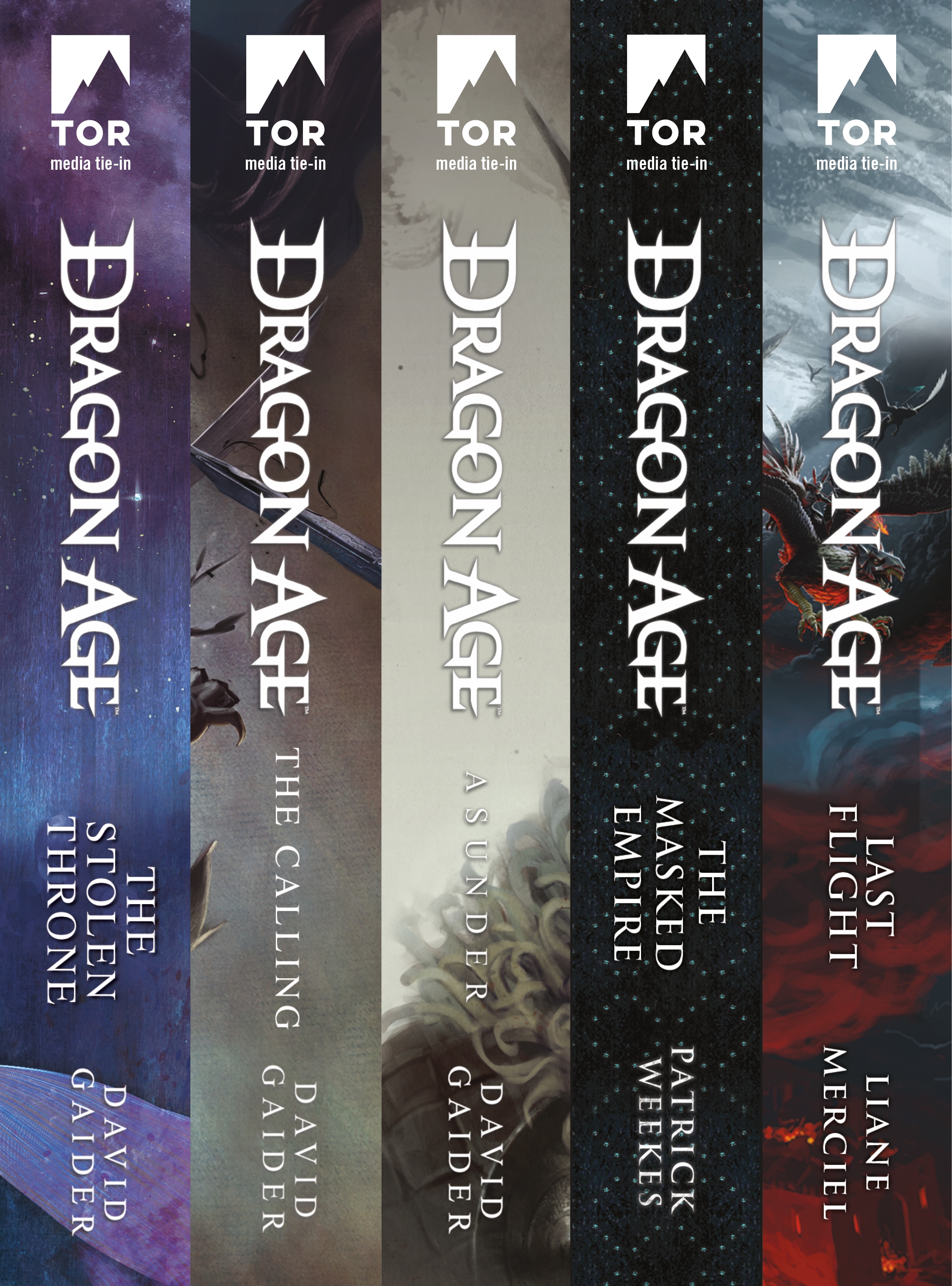 A Dragon Age Collection : (The Stolen Throne, The Calling, Asunder, The Masked Empire, Last Flight) by David Gaider, Patrick Weekes, Liane Merciel