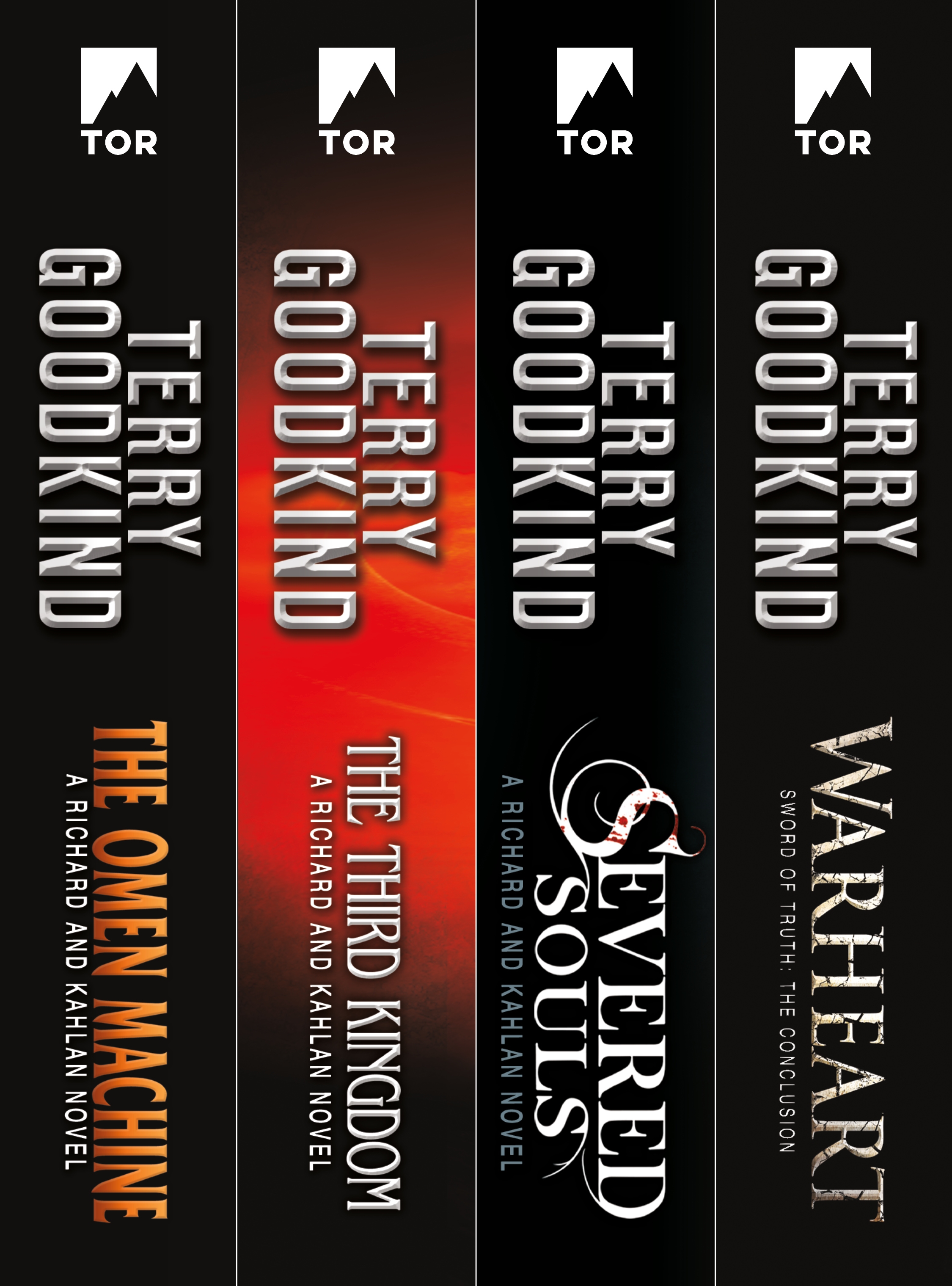 A Sword of Truth Set: Richard and Kahlan : (The Omen Machine, The Third Kingdom, Severed Souls, Warheart) by Terry Goodkind