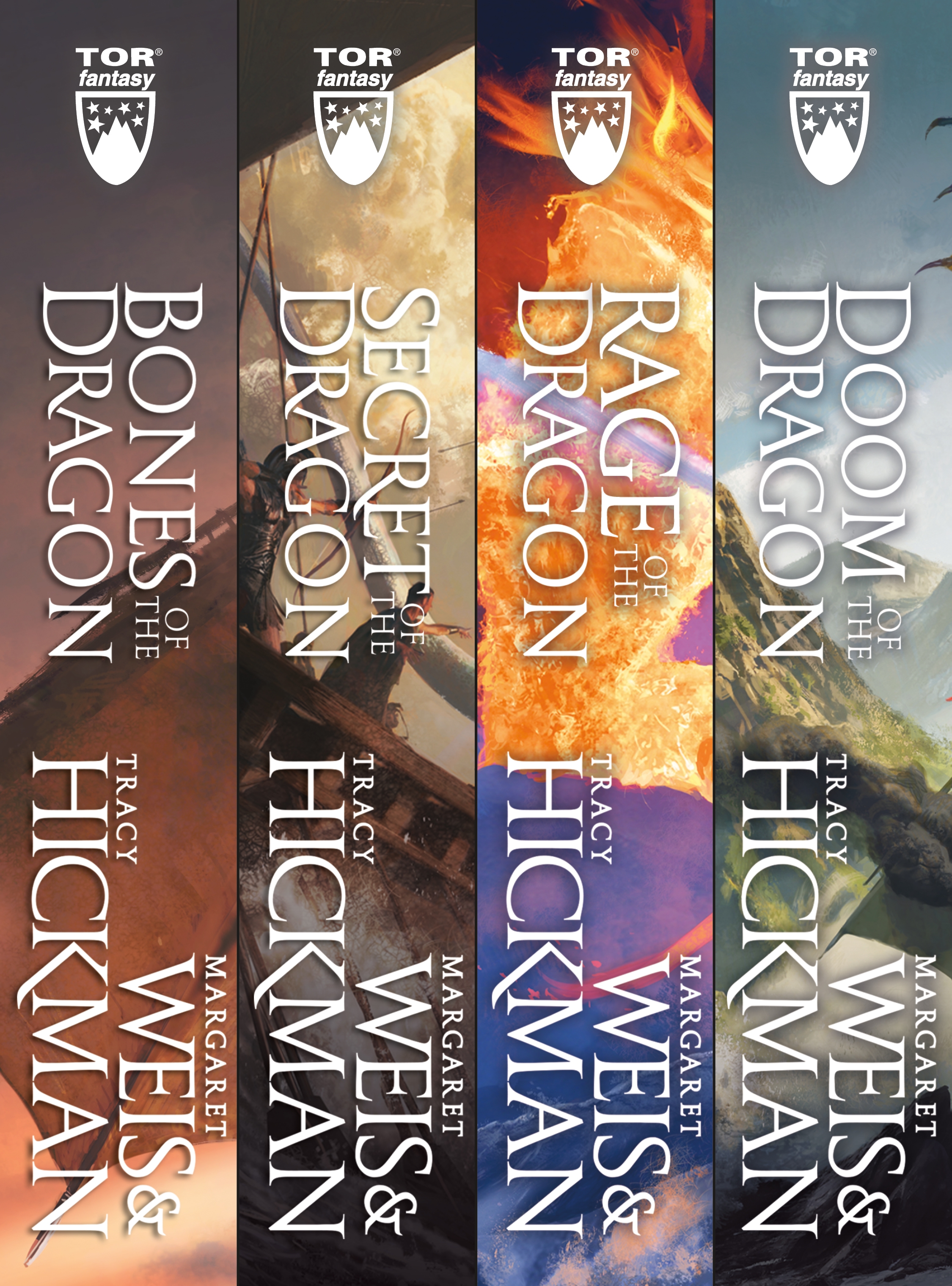 The Complete Dragonships of Vindras Series : (Bones of the Dragon, Secret of the Dragon, Rage of the Dragon, Doom of the Dragon) by Margaret Weis, Tracy Hickman