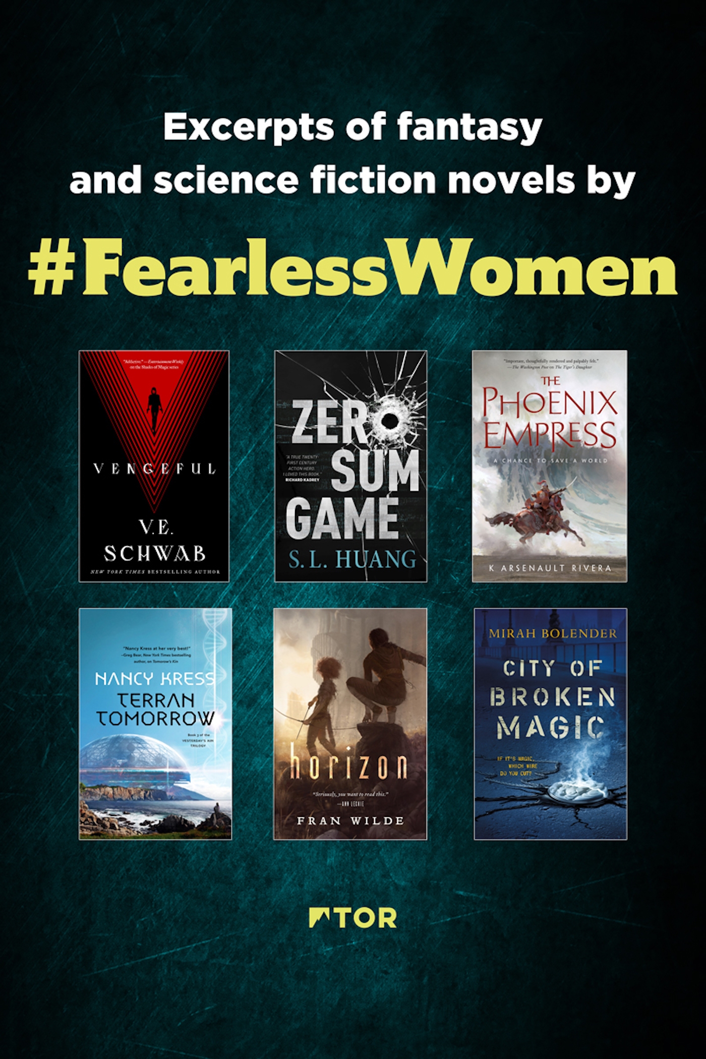 Fearless Women Fall Sampler : Excerpts of Science Fiction and Fantasy Novels by Fearless Women by V. E. Schwab, S. L. Huang, K Arsenault Rivera, Nancy Kress, Mirah Bolender, Fran Wilde