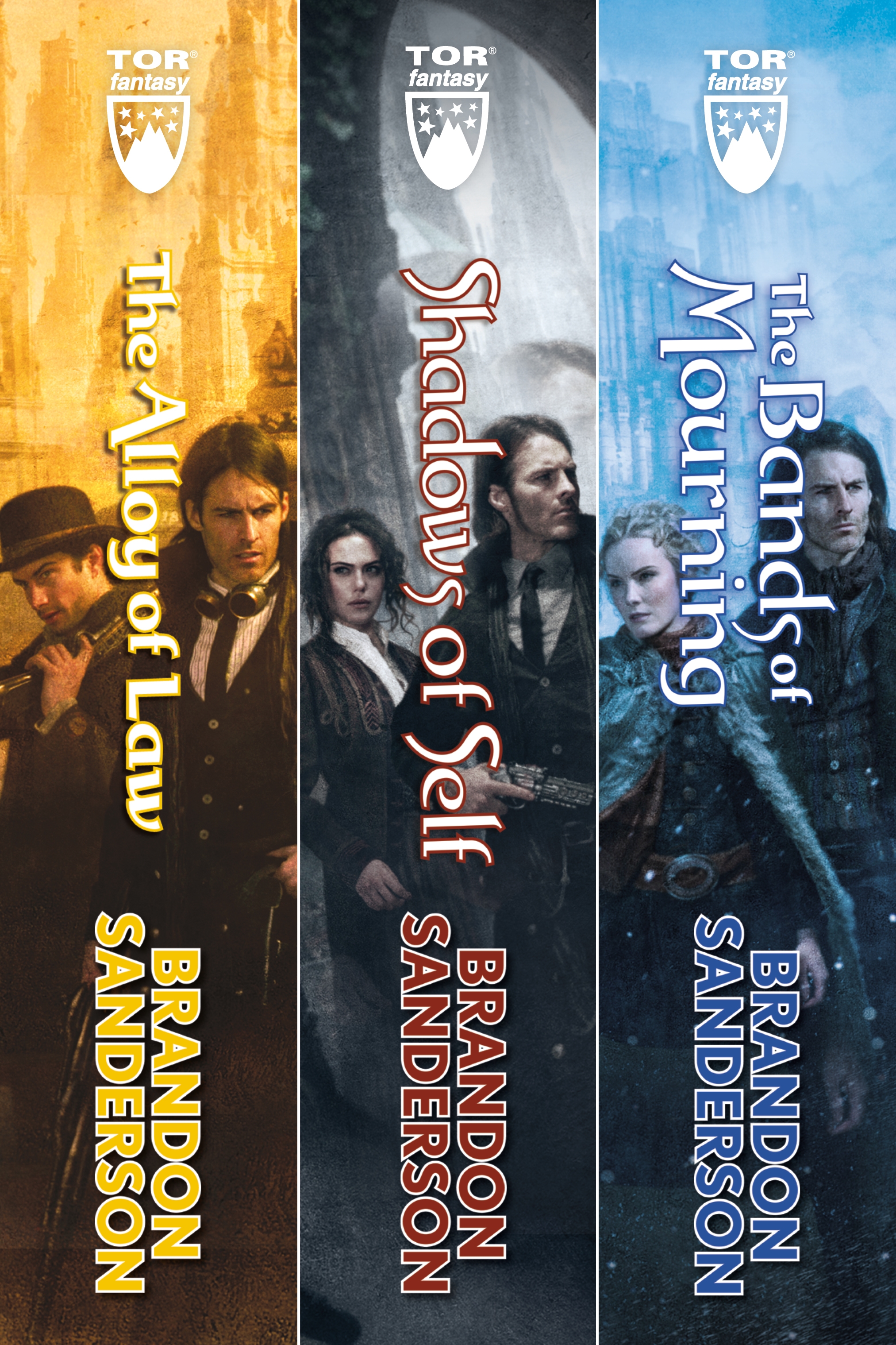 Mistborn: The Wax and Wayne Series : The Alloy of Law, Shadows of Self, The Bands of Mourning by Brandon Sanderson