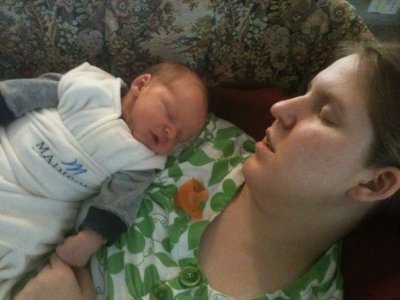 mom and baby sleeping...